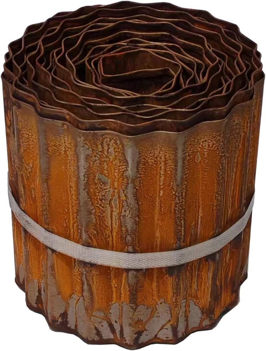 Metalen Tuinrand - Stalen Borders - Tuin Vormgeven - Flexibel en Vormbaar - 15 cm x 50 ft - Verroest