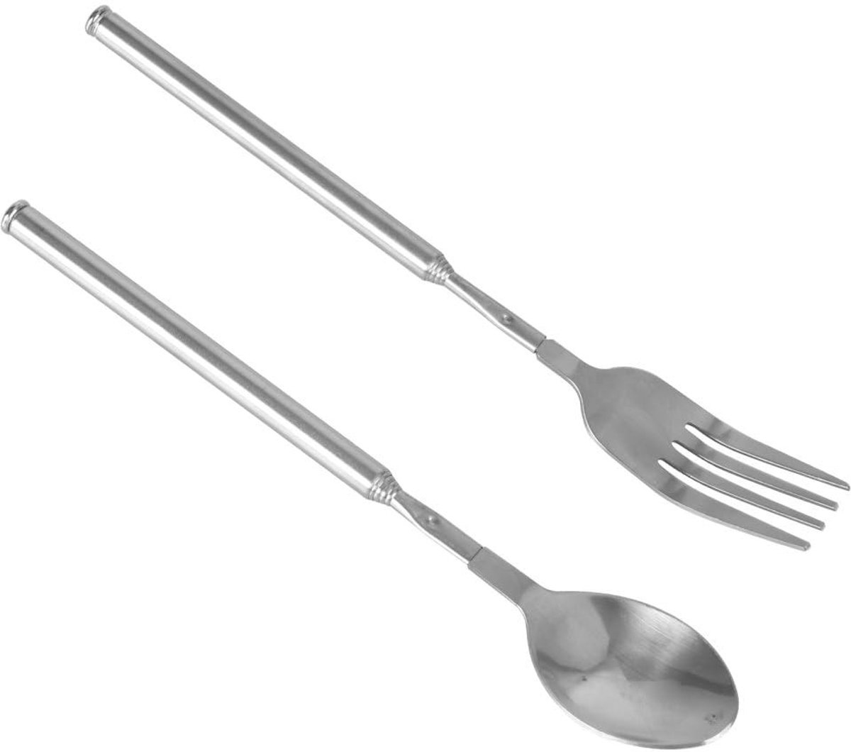 Dailygoods- Uitschuifbare Vork - 22 tot 64,6 cm - Roestvrij Staal - Intrekbaar Ontwerp - Geschikt voor BBQ/Diner - Makkelijk Op te Bergen - Grillgereedschap