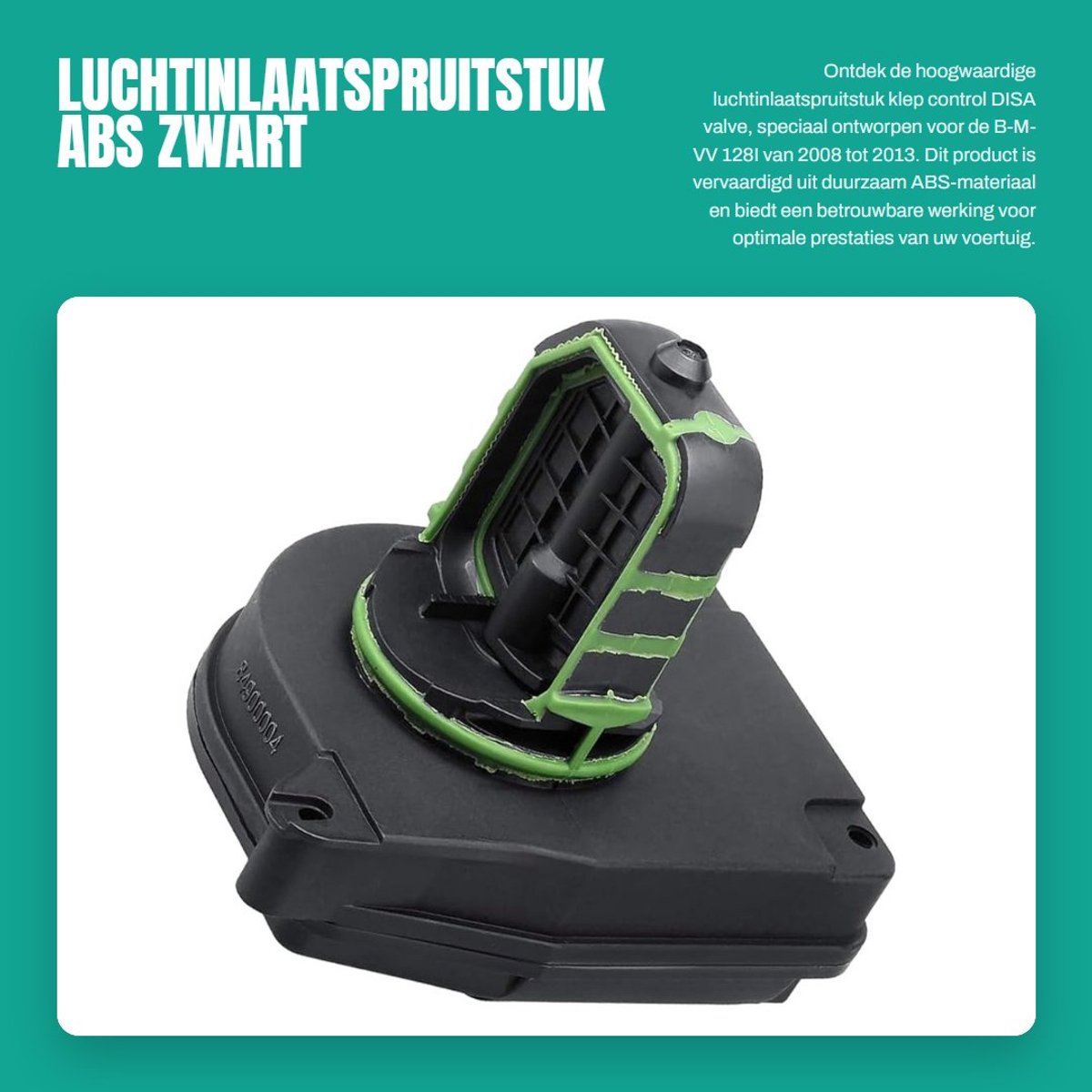 Dailygoods- Luchtinlaatspruitstuk Flap Controle - Rechts - ABS - 3 Pins - Onderdeelnummer 11617522928/11617560538 - Geschikt voor B-M-VV - Inlaatspruitstuk