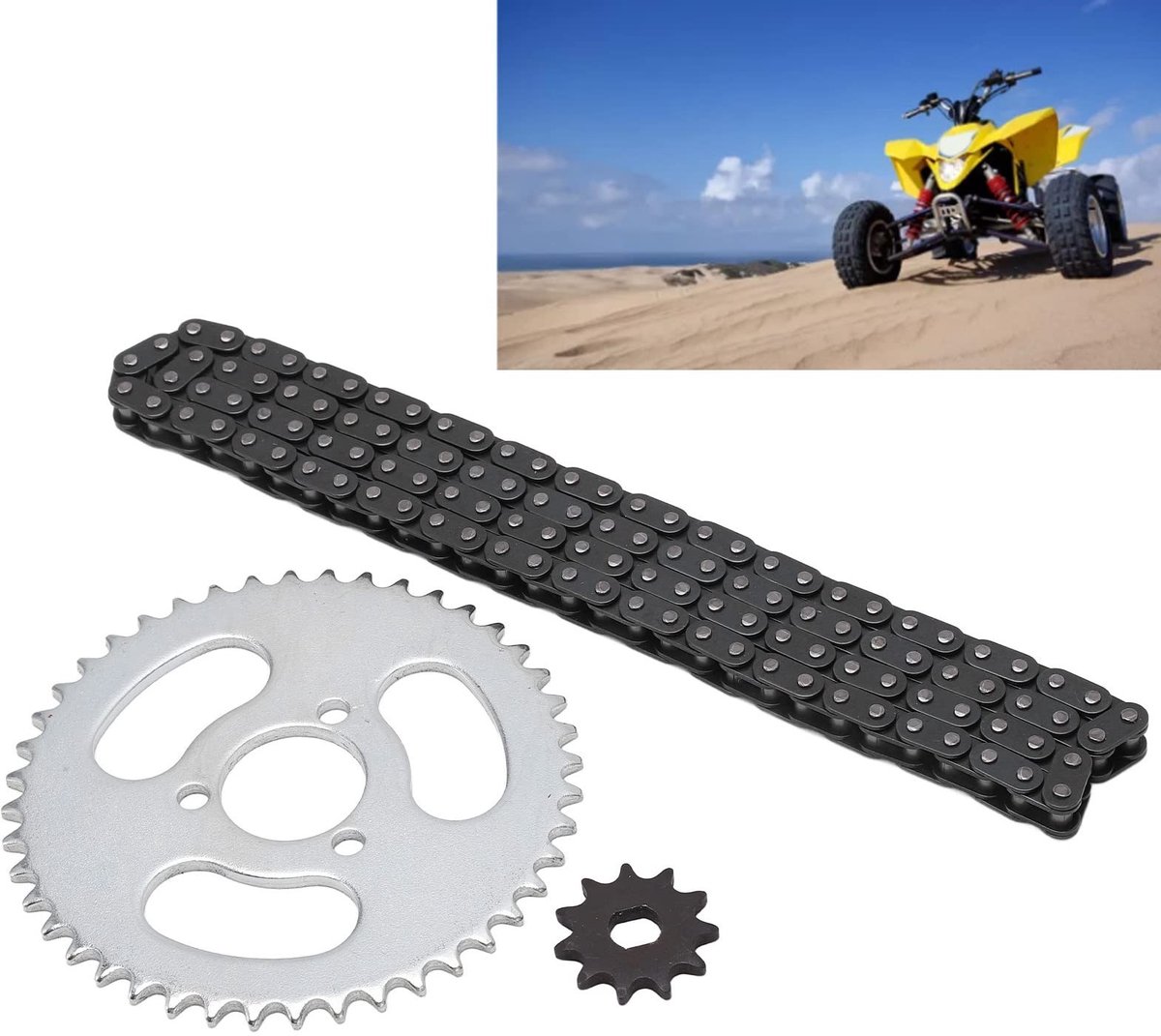 Dailygoods - T8F Ketting Tandwiel Kit - Duurzaam Staal - Gemodificeerde Vervanging - Geschikt voor Karts - Accessoires voor elektrische fietsen
