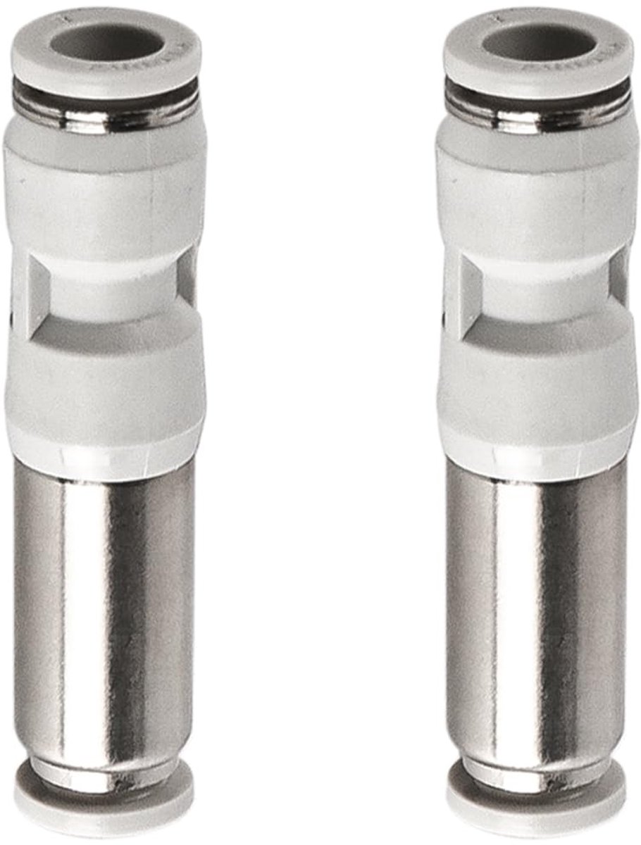 Dailygoods- Checkklep 8mm - 2 Stuks - Pneumatische Connector - Terugslagklep - Koper/Plastic - Compact Ontwerp 62x14mm - Gasafsluiter