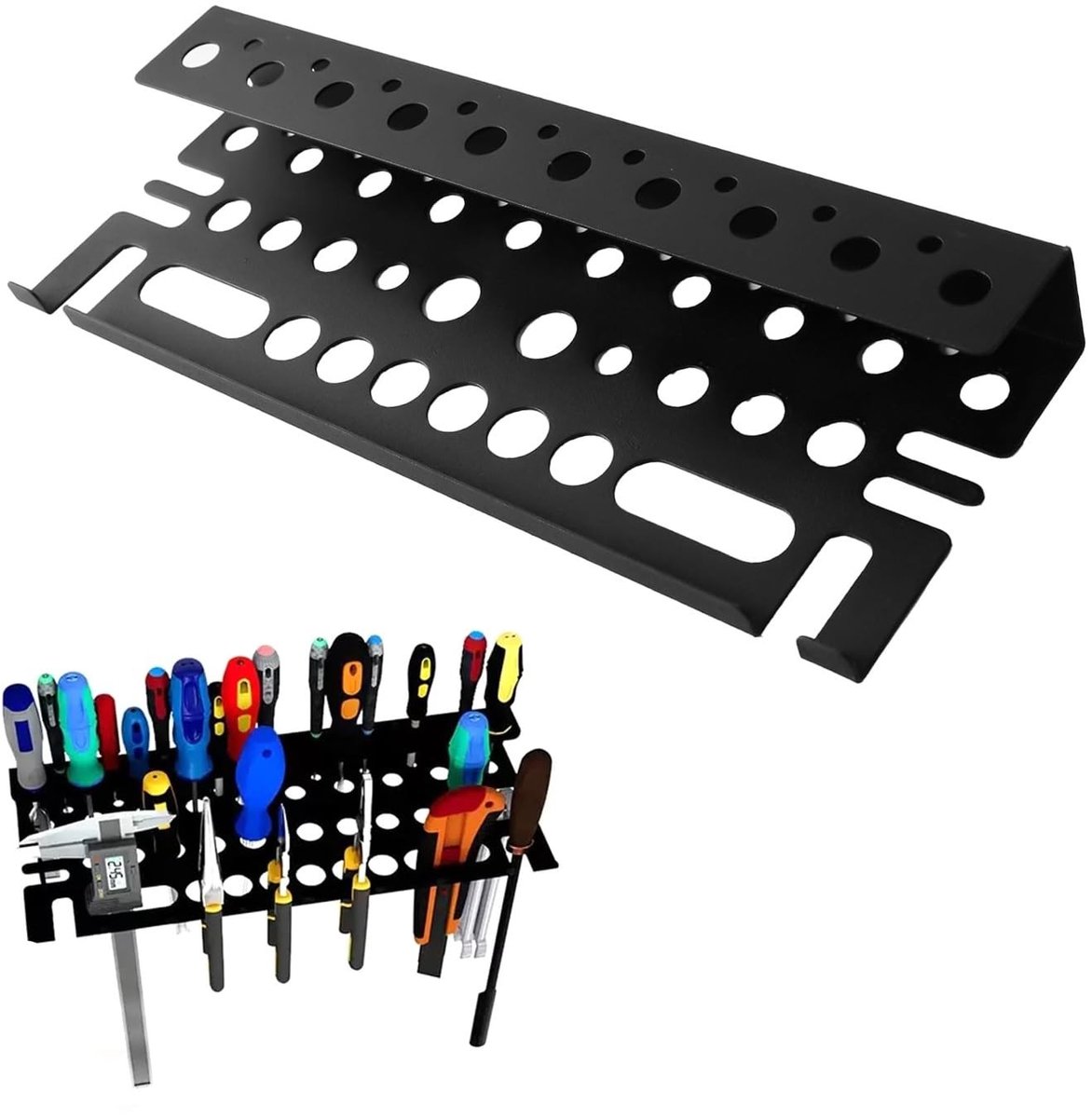 Dailygoods- Gereedschaphouder 40 cm - Wandmontage - Gereedschap Organizer - Schokbestendig - Roestvrij Staal - Efficiënte Opslag - Gereedschapsopberger