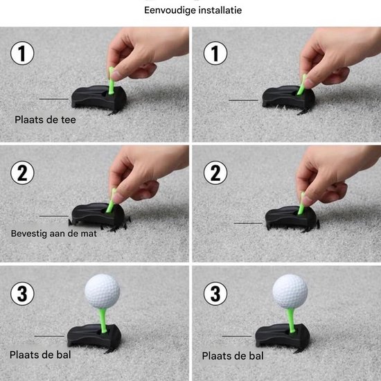 carmdering - Hinged Turf Base V3 - Scharnierende Golftee - Kunstgras Teehouder - Voorkomt Vasthaken - Consistente Tee Hoogte - PLA Materiaal - Weerbestendig - Voor Simulator En Driving Range - 1 Of 4 Stuks van carmdering — afbeelding 5