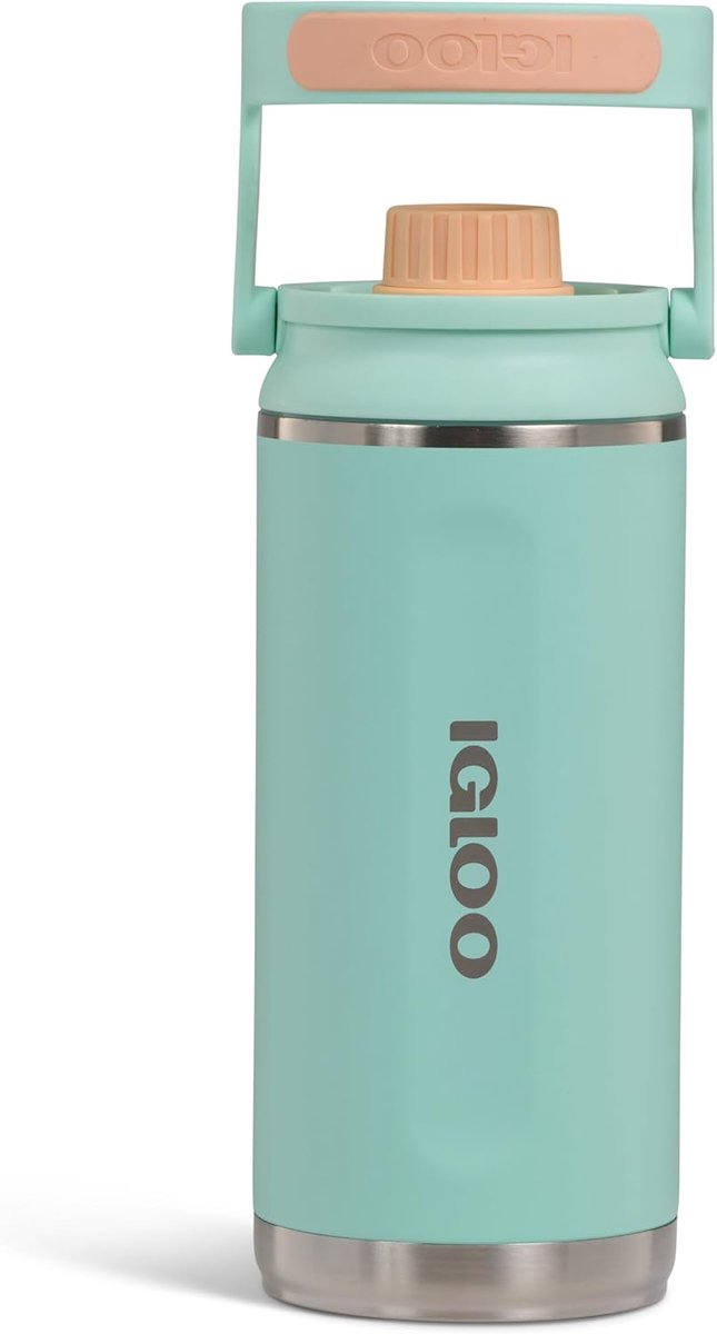 Isolatie Fles - Thermosbeker Drinkfles - Drinken Meenemen - Houdt 48 Uur Koud - 1 Liter - Lichtgroen