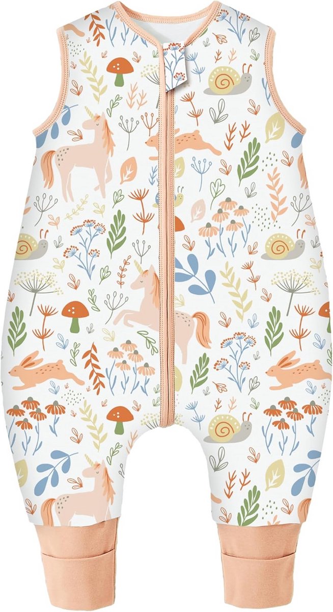 Babyslaapzak met voeten - Kinder trappelzak - Warm de winter - Met voetjes - 70 cm - Eenhoorn Roze