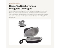 Dailygoods- Beschermhoes Harde EVA - Beschermhoes Logitech MX Vertical Mouse - Waterdicht - Stofdicht - Opbergtas - Comfortabele polsband - Muistas