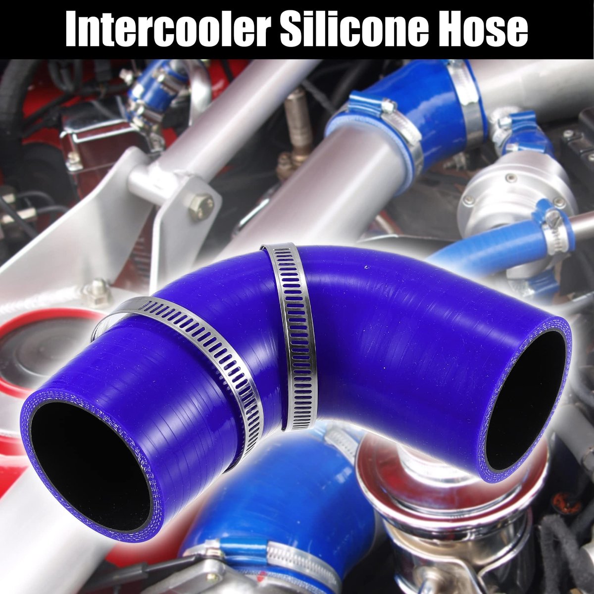 Dailygoods- Silicone Reducer 57mm - 90 Graden Elleboog - Slangkoppeling - Koelsysteem - Hoogwaardige Componenten - Lange Levensduur