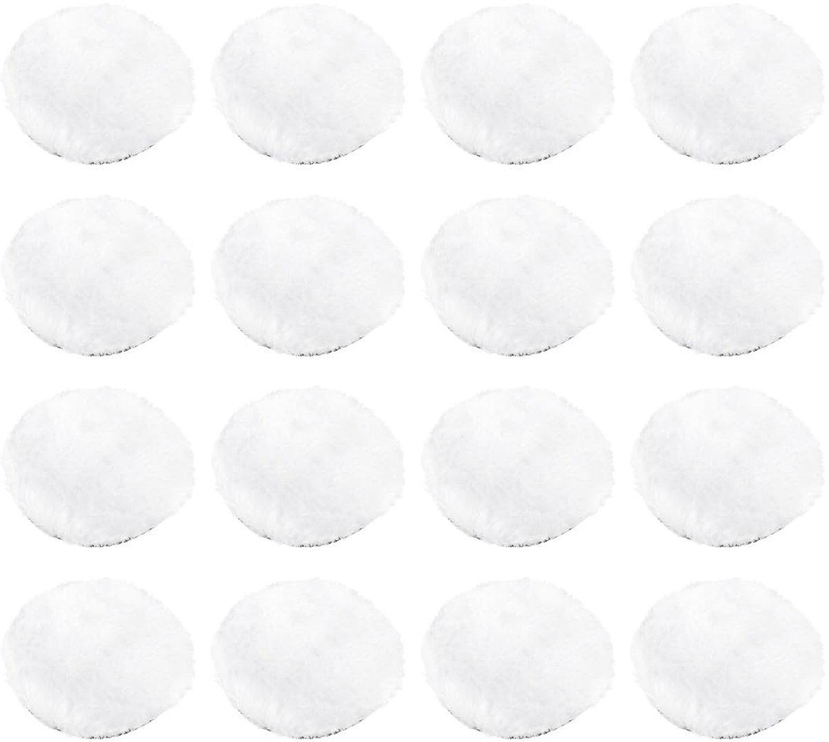 Dailygoods - Polijstschijf Wol - 3-Inch Polishing Pad - Duurzaam en Zacht - Wit - Voor Orbital Polisher - Geschikt voor Glas en Steen