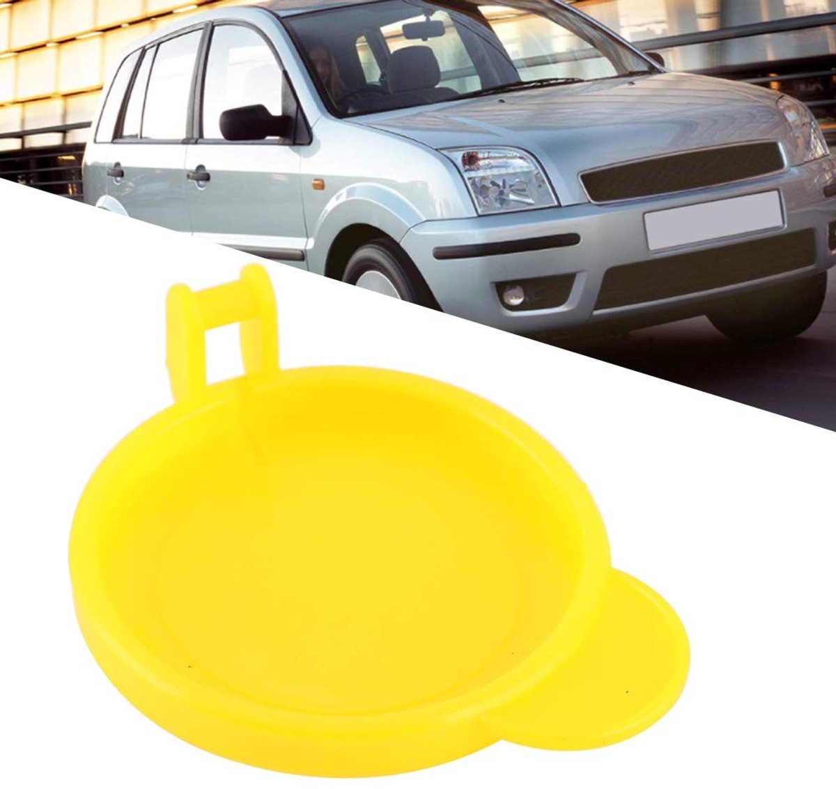 Dailygoods- Ruitenwisservloeistof Reservoir - Vervangingsfles - Geschikt voor Fusion 2002-2012 - Hoogwaardig ABS-materiaal - Waterdicht en stofdicht - Betrouwbaar vakmanschap - Ruitensproeierreservoir