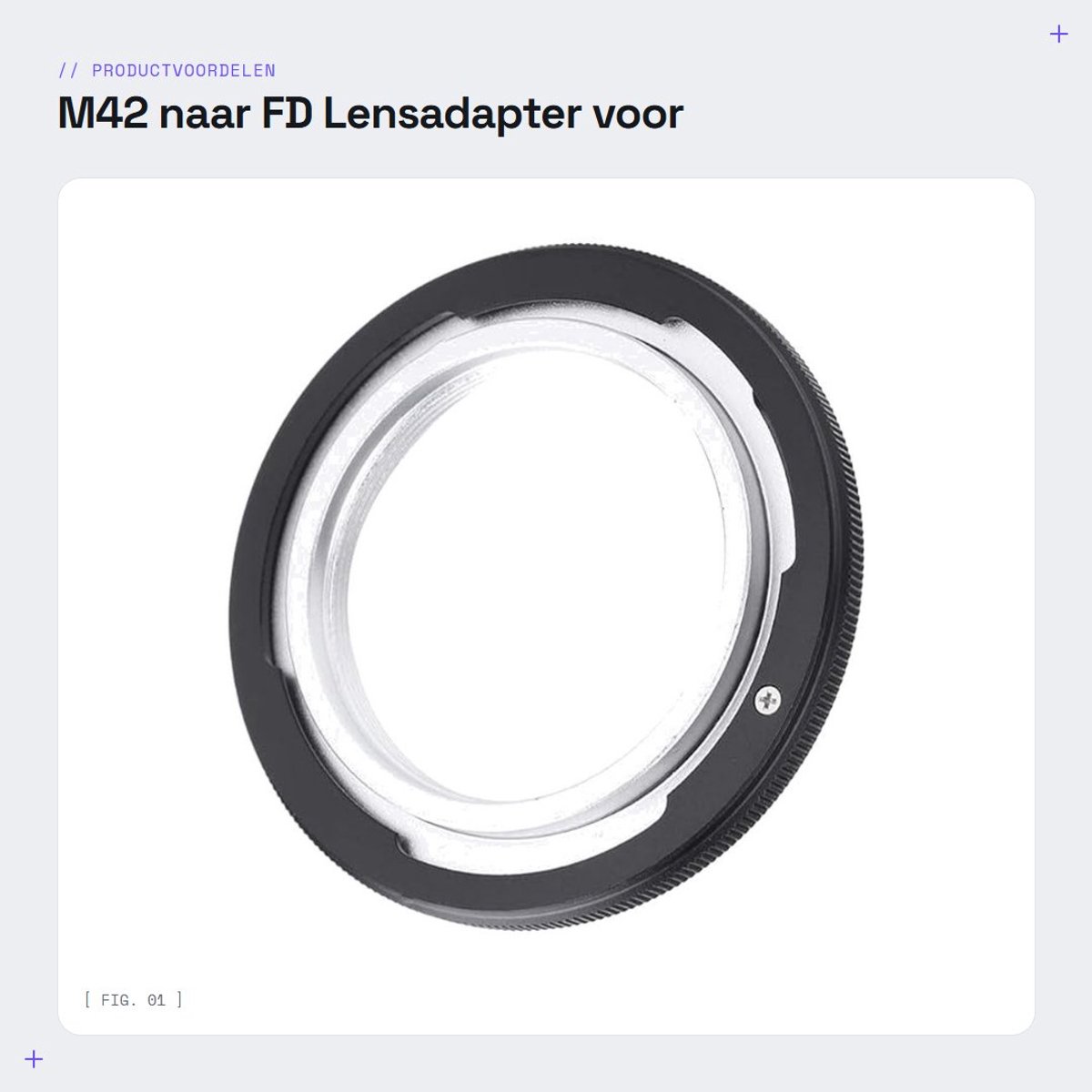 Dailygoods - M42 naar FD Lensadapter voor Camera's