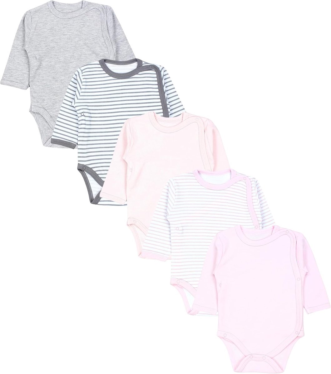 Baby Rompers - Boxpakjes Set - Dagelijks Gebruik - Wikkel Sluiting - 5 Stuks - Multicolor