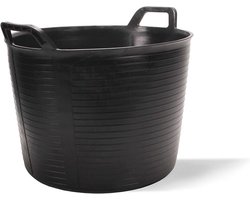 Professionele Emmer - Tuff Bak - Tuin Werk - Versterkte Ribbels - 40 Liter - Zwart