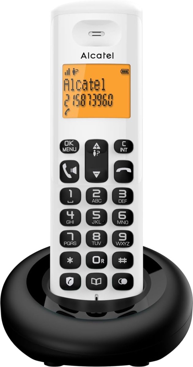 Draadloze Huistelefoon - DECT Telefoon - Thuiscommunicatie - Oproepblokkering - 10 x 10 x 17 cm - Wit