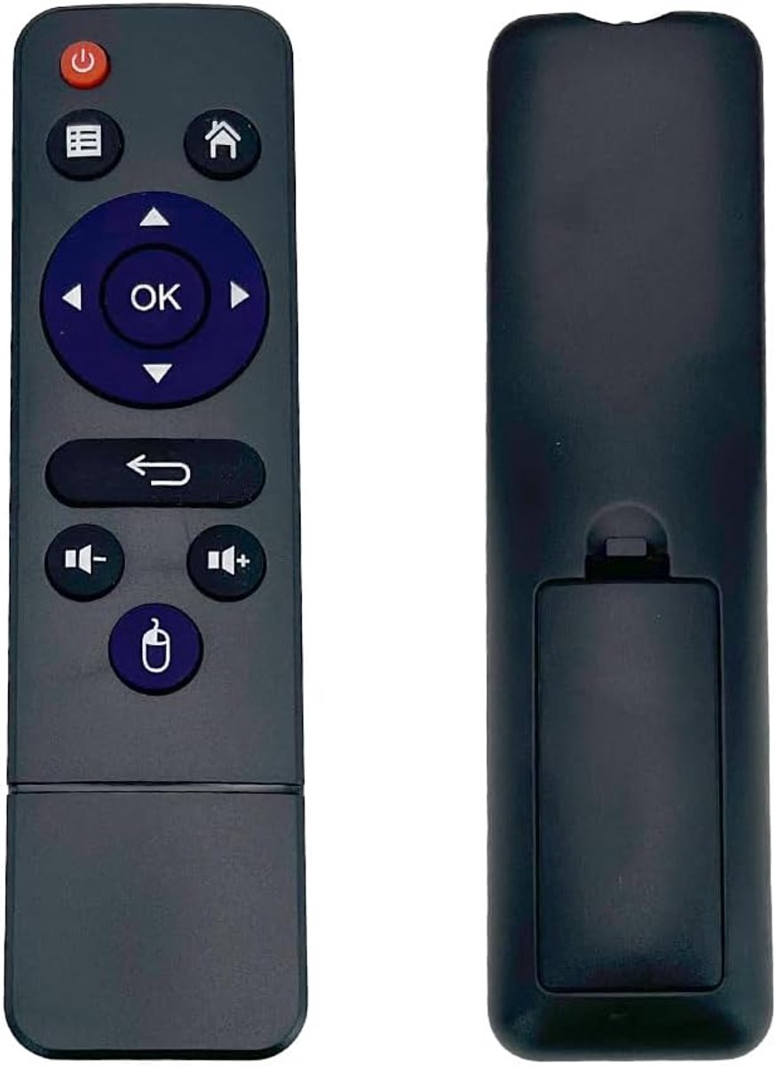 Afstandsbediening - Universele bediening - TV box bedienen - Geen programmering nodig - 15 x 6 x 2 cm - Zwart