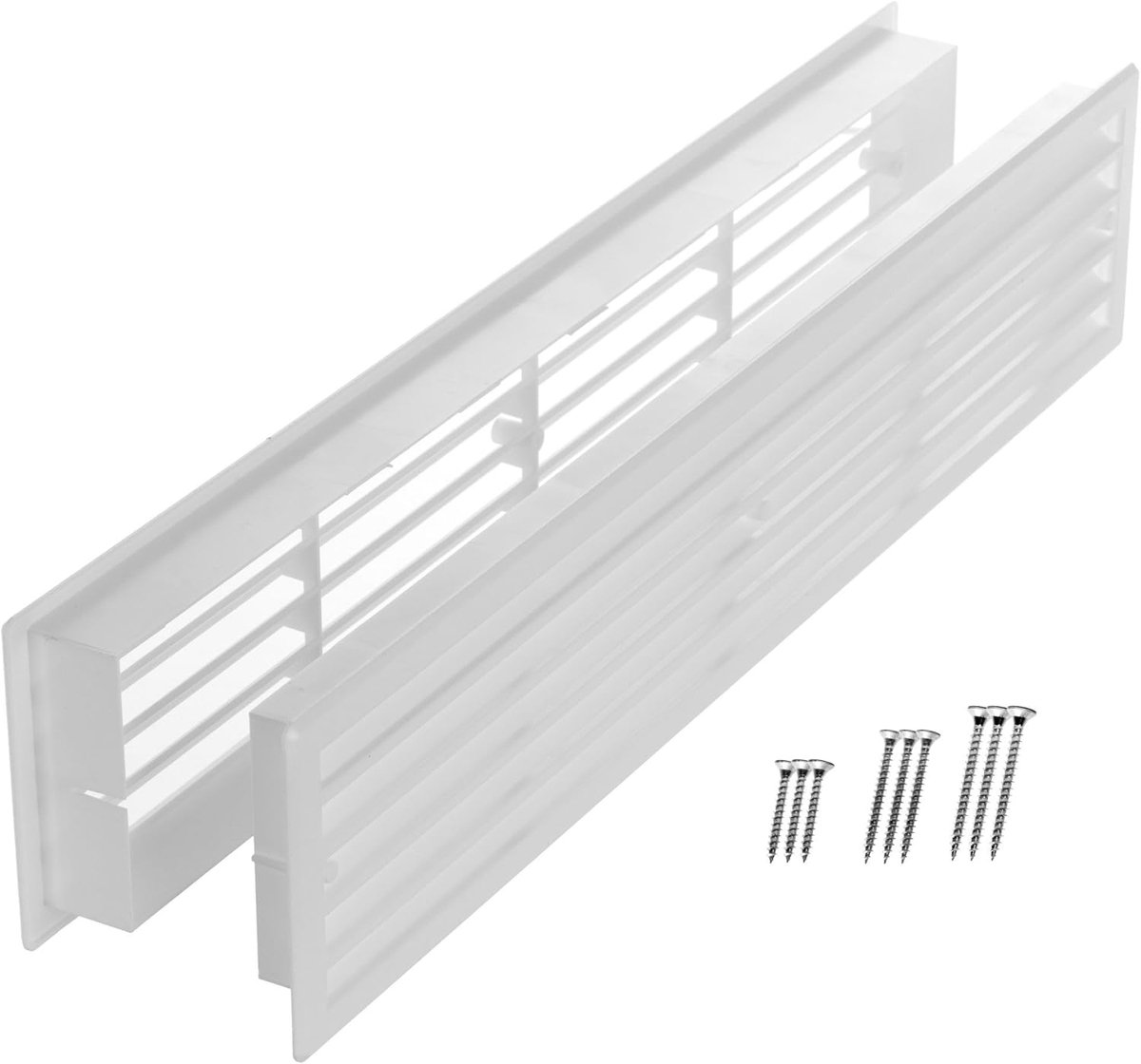 Wit Kunststof Ventilatie Rooster voor Deur - 450 x 92 mm Luchtrooster