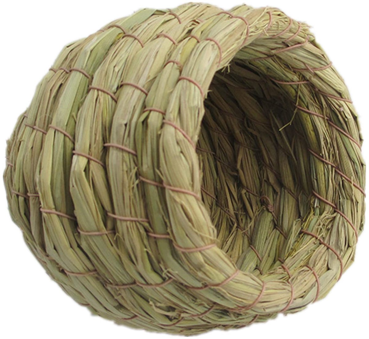 Dailygoods- Vogelnest Handgeweven - Vogelgrashut - Comfortabele Rustplaats - Duurzaam Materiaal - Afmetingen 14x11.5cm - Natuurlijke Stijl - Vogelhuisje