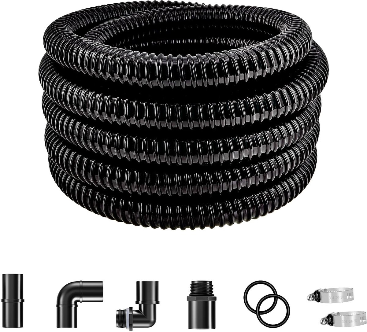 Dailygoods- Tuinslang 7.2m UV-bestendig - PVC Tuinslang - Tuin en Vijver - Geschikt voor Pompen - Weerbestendig - Flexibel en Kinkbestendig