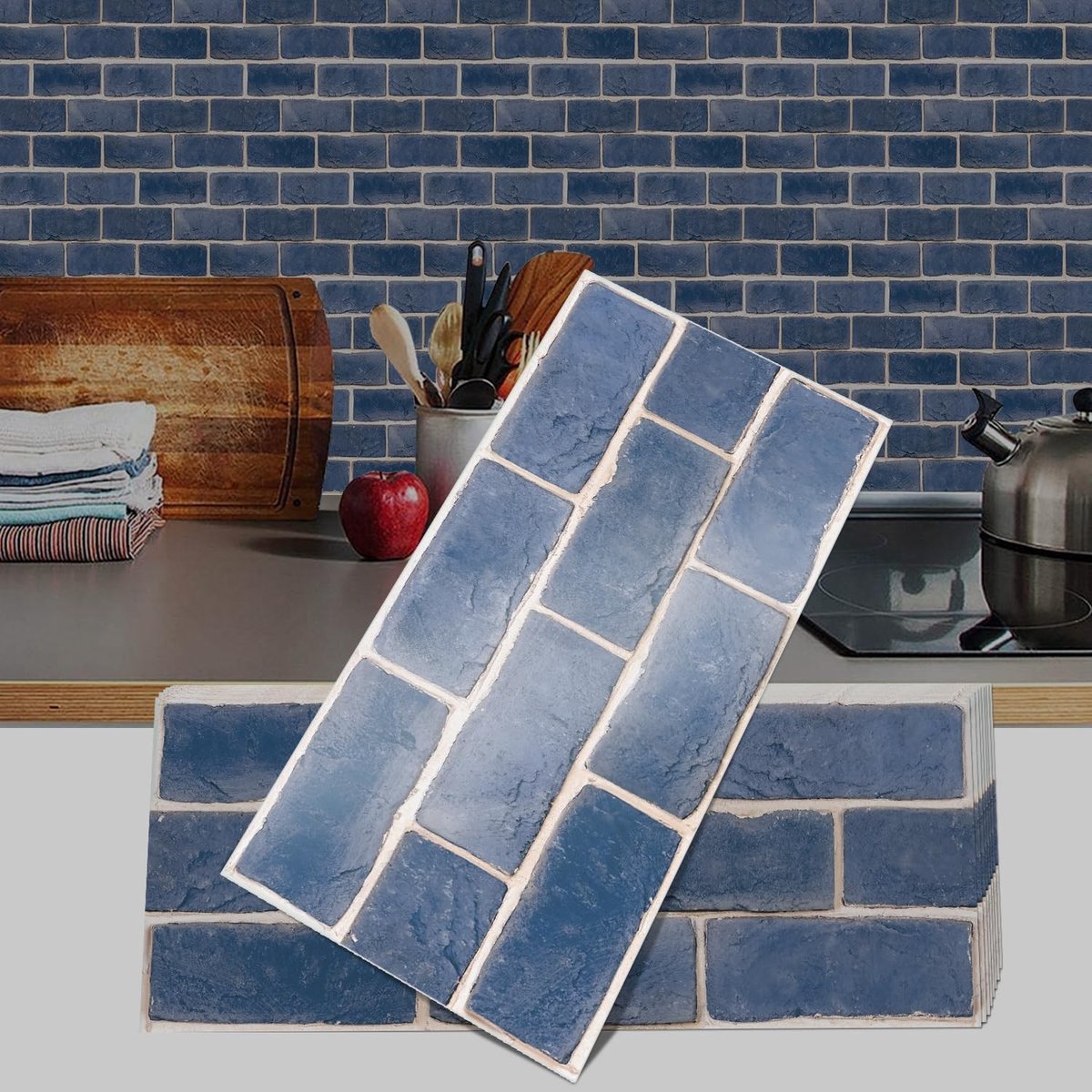 Dailygoods- Wandtegel Zelfklevend 30x15cm - Muurstickers Keuken - Muurstickers Badkamer - Antislip - PVC - Verwijderbaar zonder Resten - Muursticker