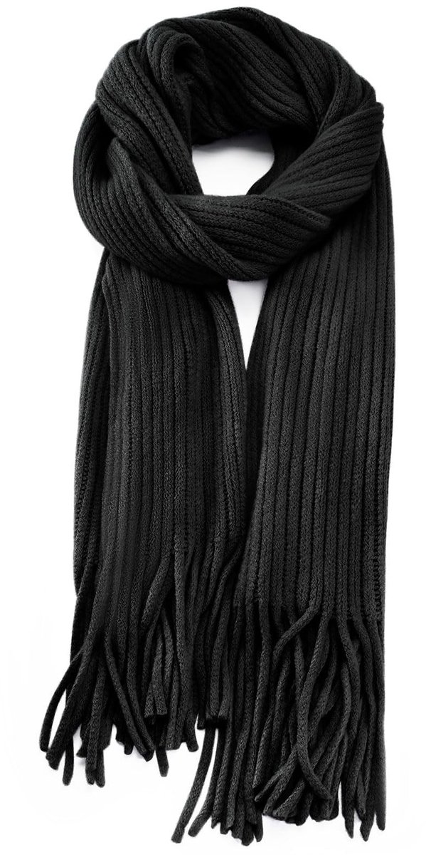 Dailygoods- Sjaal Deken 40x200cm - Gebreide Sjaal - Zacht Acryl - Effen Kleur - Winter Sjaal - Cadeau voor Feestdagen - Sjaaldeken