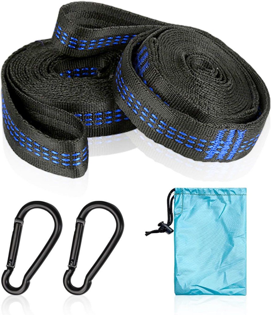 Hangbanden Set - Bevestigingsriemen - Buiten Ontspannen - Verstelbare Lus Lengte - 2 Meter - Blauw