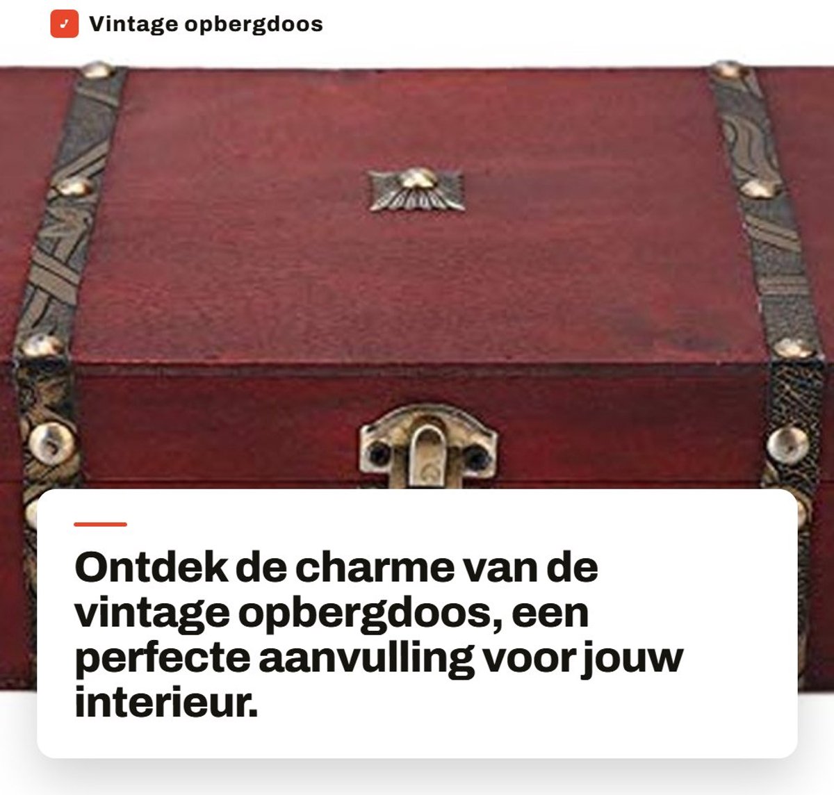 Dailygoods- Opbergdoos Vintage - Houten Organizer - Sieraden/Decoratie - Antieke Stijl - Ruimte voor Cosmetica/Tijdschriften - Elegante Afwerking - Sieradenbox