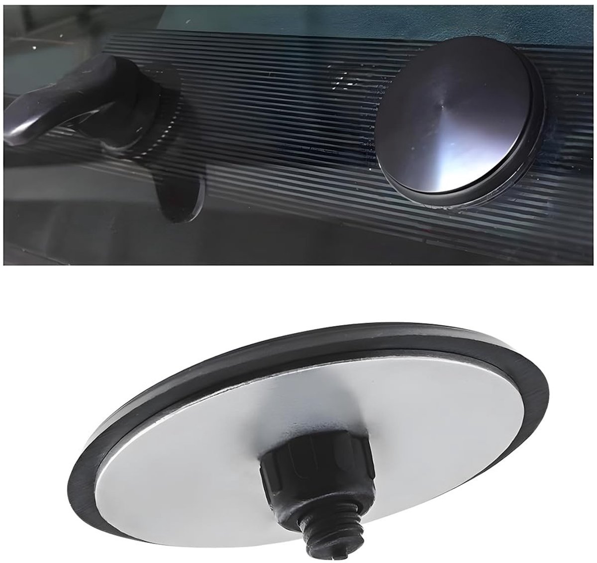 Dailygoods- Blindplug 32 mm - Afdekkap Achterruitenwisser - Decoratieve Schroefplug - Kunststof - Zwart - Goede Afdichting