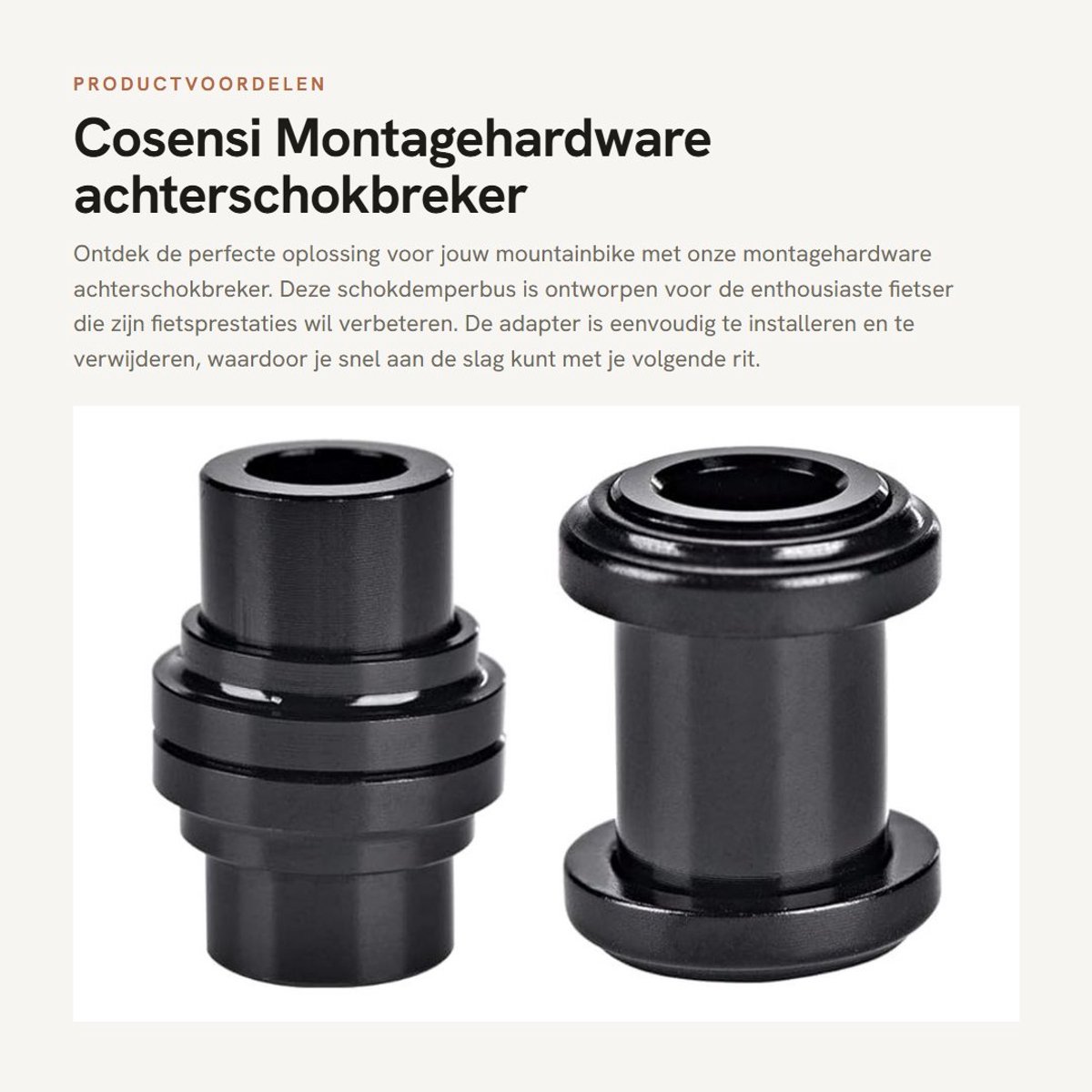 Dailygoods - Montagehardware achterschokbreker - Fietsaccessoire - Eenvoudig te installeren - 22.2 * 8mm - Schokdemperbus - Geschikt voor mountainbike...