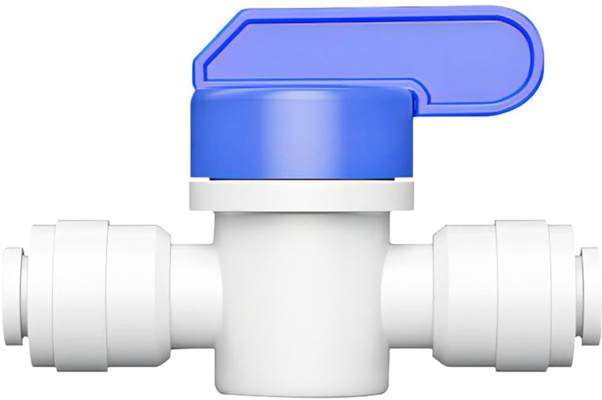 Dailygoods- Afsluiter 1/4 inch - Wateraansluiting - Omgekeerde osmose - Snelle koppeling - Lekvrij - Duurzaam - Waterafsluiter