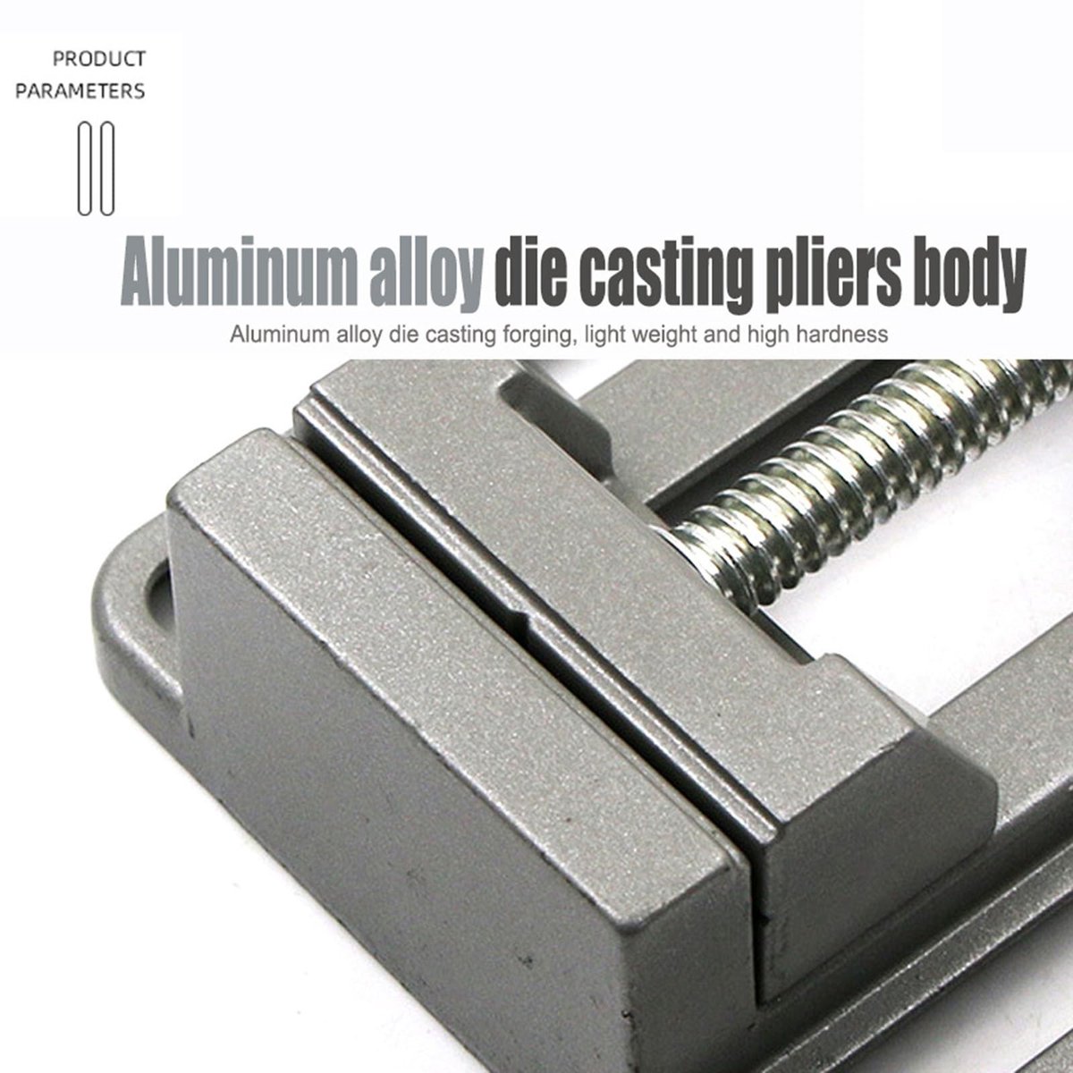 Dailygoods - Boorschroef - Verstelbare kolom - Houten klemschroef - Zilver - Houtbewerking - Multifunctioneel gereedschap - Geschikt voor werkplaats -...