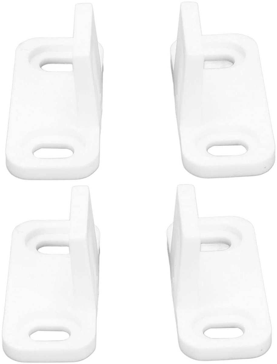 Dailygoods- Vloergeleiding voor Schuurdeur - Deurstopper - Koolstofstaal - Kunststof - Set van 2 - Afmetingen 44x23x20 mm