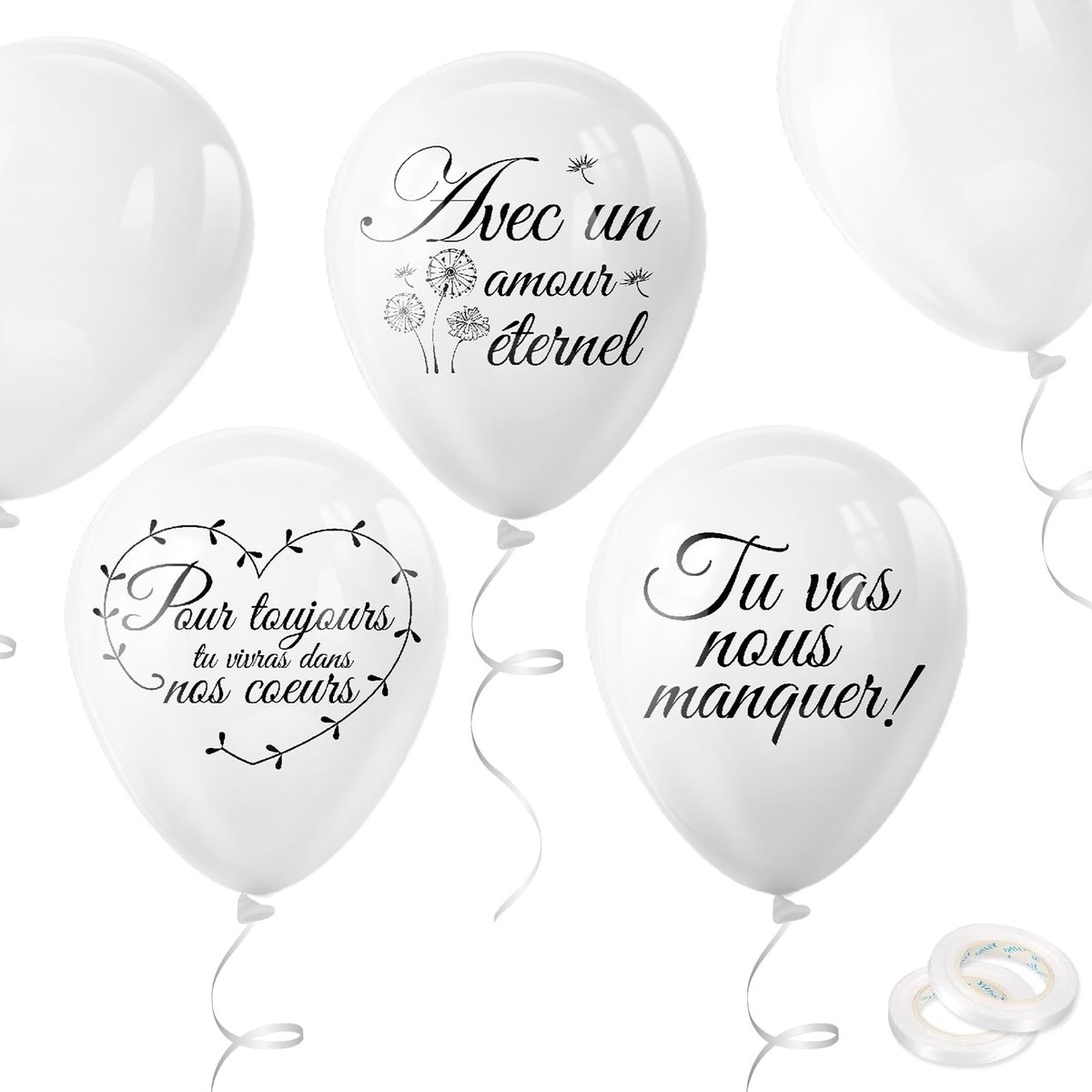 Dailygoods- Ballonnen Decoratie 38 Stuks - Latex Ballonnen - Gekleurde Ballonnen - Ballonnen voor 50 Jaar - Ballonnen Standaard - Ballonnen voor Herinnering - Rouwballonnen