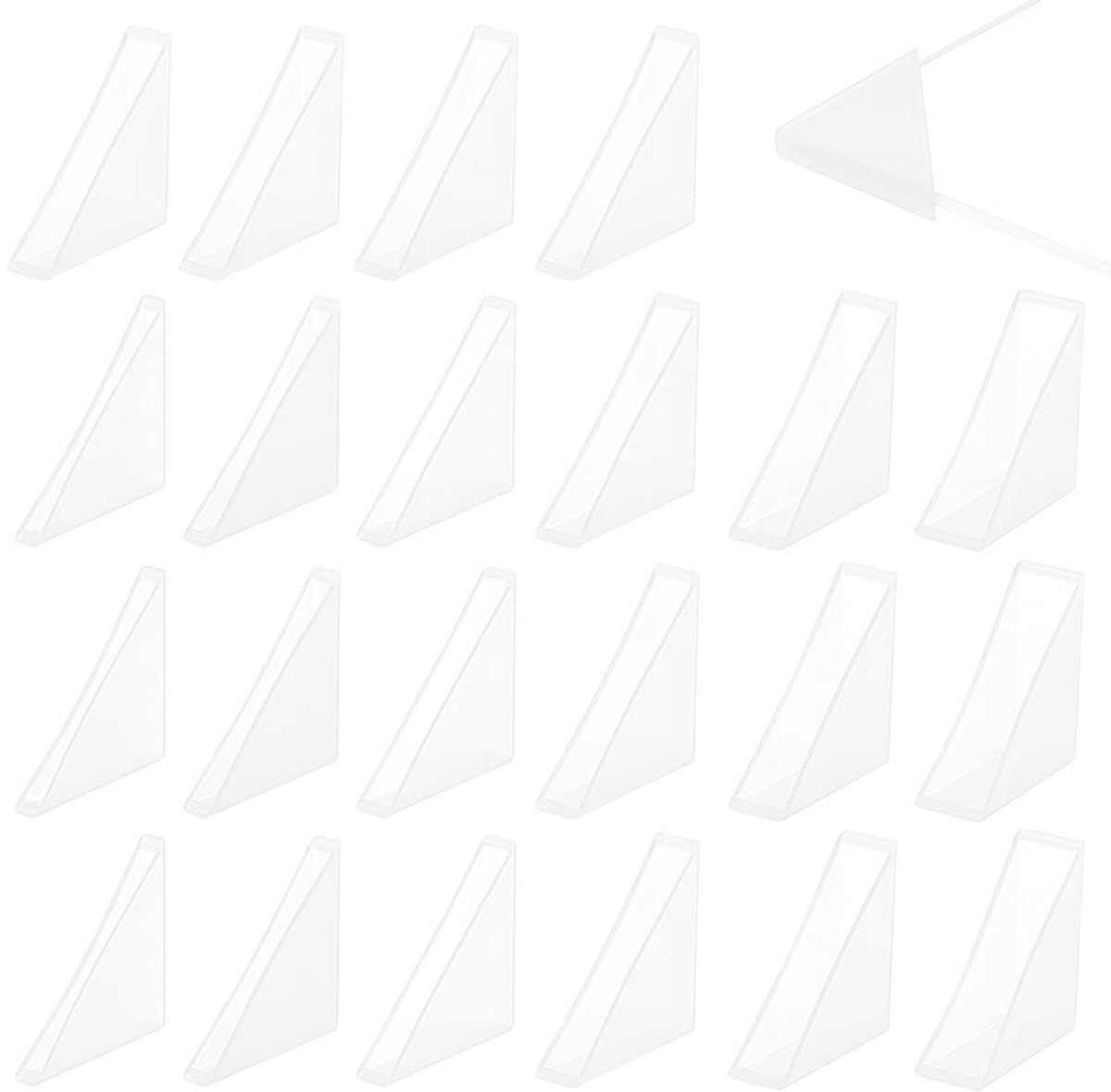 Dailygoods- Hoekbescherming 60 Stuks - Driehoeksbescherming - Transparant Plastic - Kantenbescherming - Diverse Maten 35x35 mm - Creatieve Oplossing - Hoekbeschermers