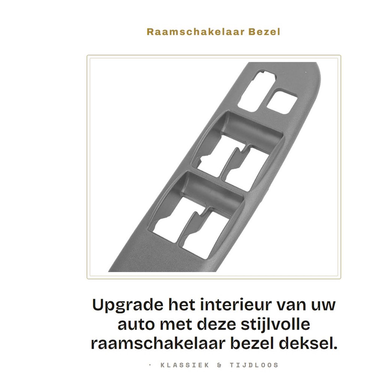 Dailygoods- Raamschakelaar Bezel Waterbestendig - Krasbestendig - Eenvoudig te Installeren - Duurzaam - Luxe Upgrade - Naadloze Pasvorm - Deurschakelaar