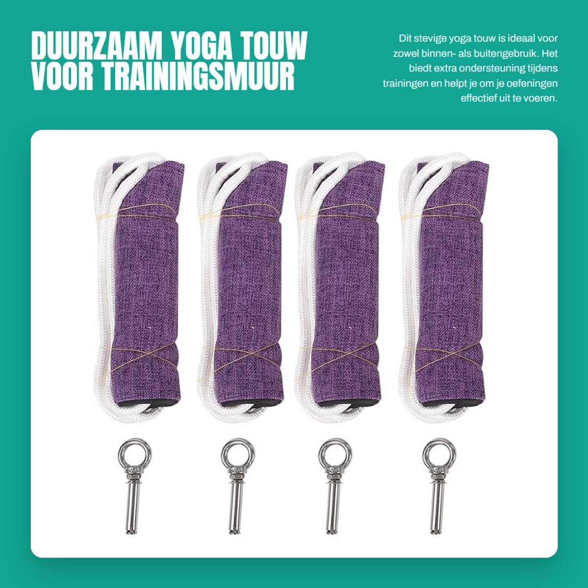 Dailygoods- Yoga Touw - Duurzaam Heavy-Duty - Trainingsaccessoire - Binnen/Buiten - Oefening - Extra Sterk