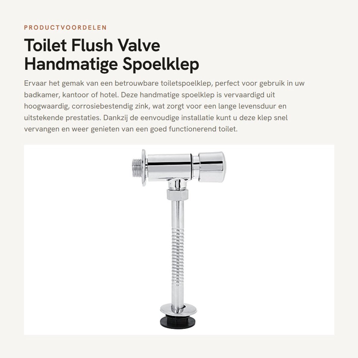Dailygoods- Toiletspoelklep Corrosiebestendig - Zinklegering - Eenvoudig te installeren - Universeel - Duurzaam - Goede afdichting - Spoelventiel