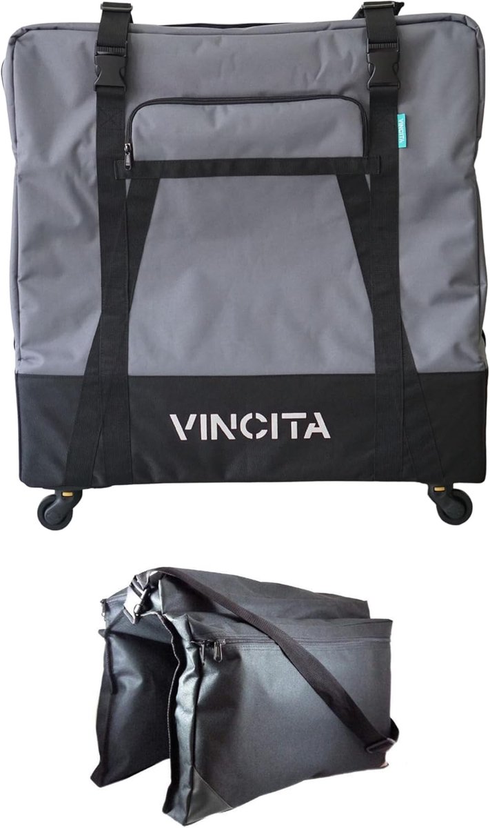 Transporttas Vouwfiets - Reistas Fietstas - Reizen met Fiets - Verborgen Rugzakbanden - 69 x 36 x 23 cm - Donkergrijs