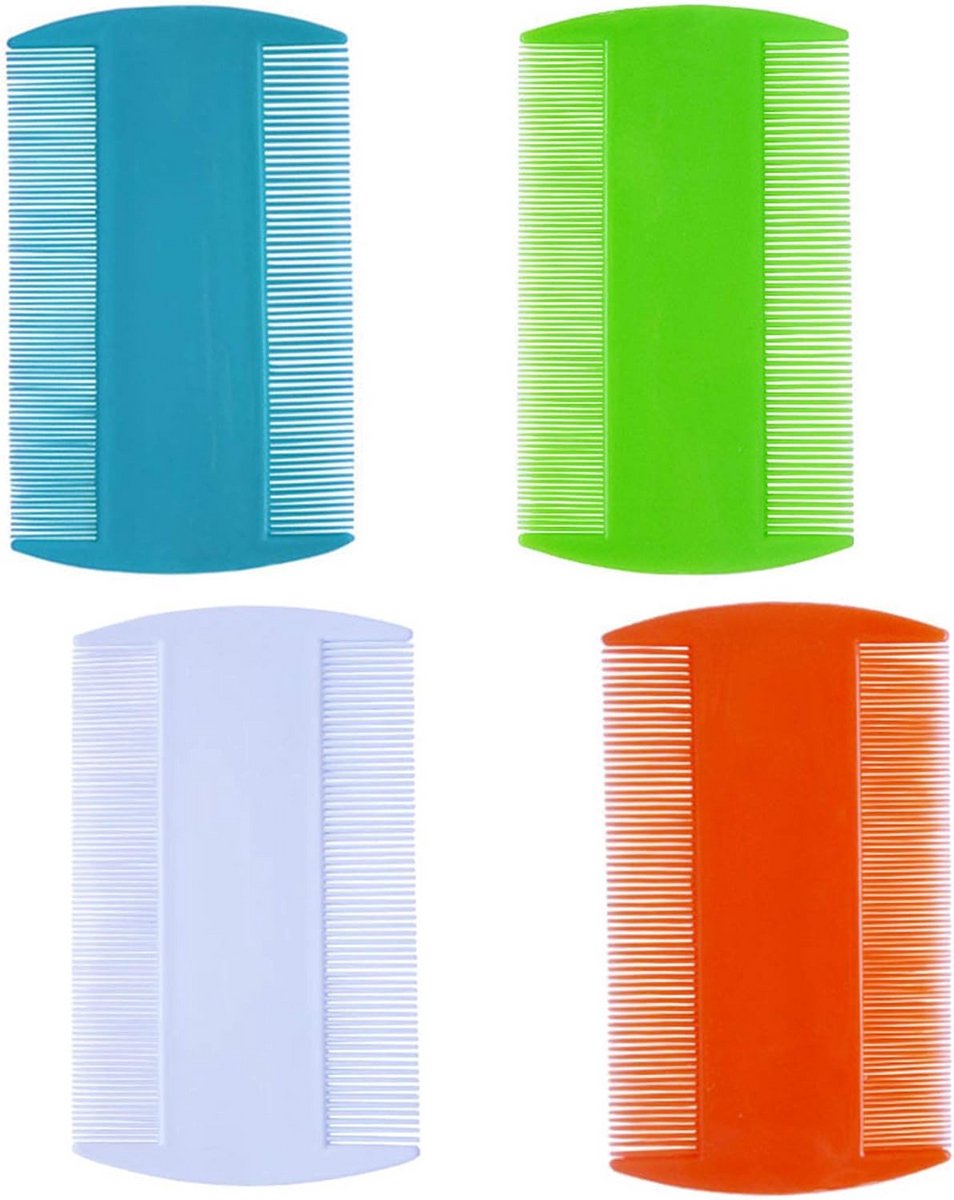 Haarkam Set - Fijne Tandkammen - Haar Stylen - Dubbelzijdig Ontwerp - 4 Stuks - Diverse Kleuren