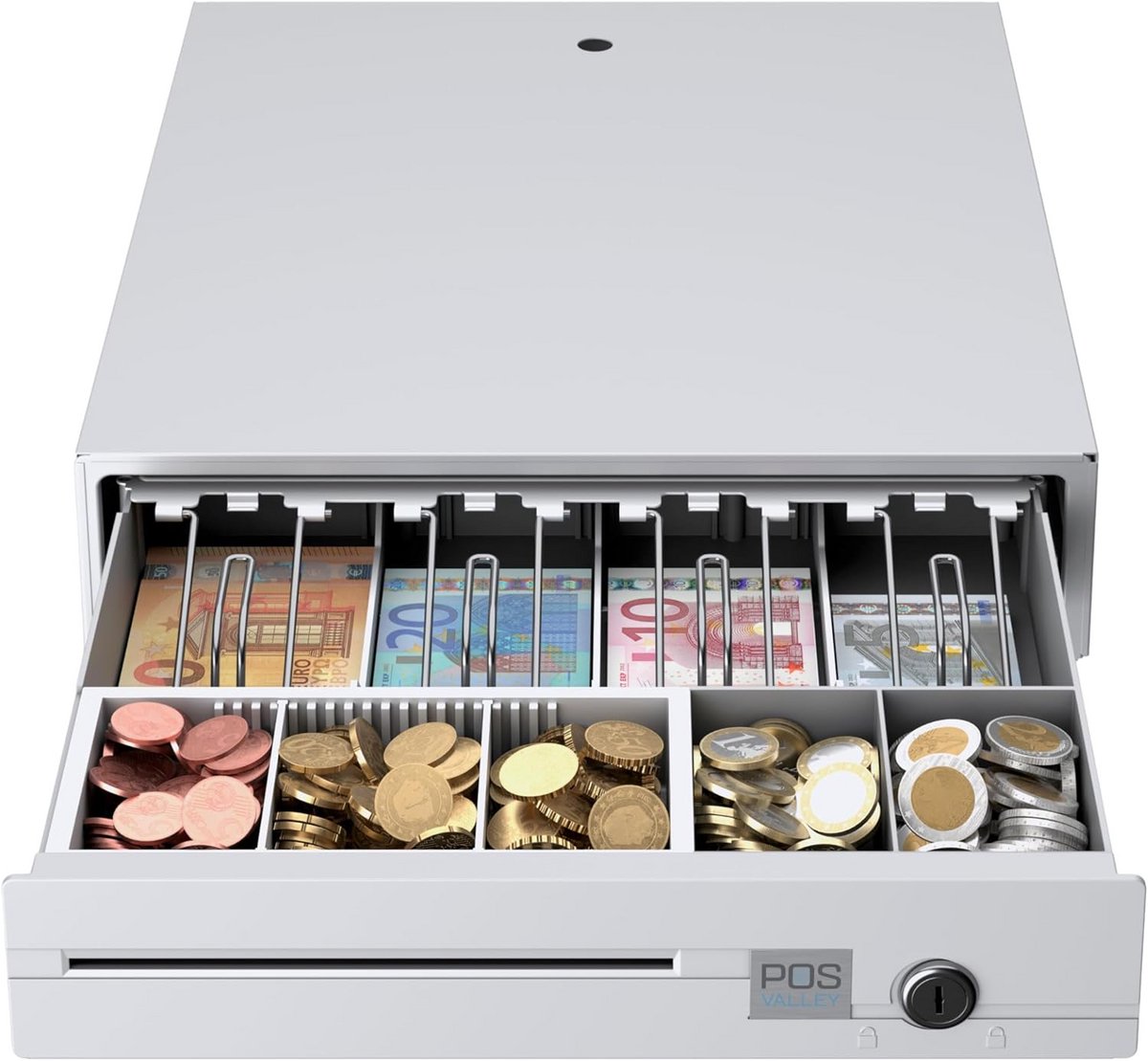 Kassalade - Geldlade - Contant Geld Beheer - Automatische Opening - 33 x 38 cm - Wit