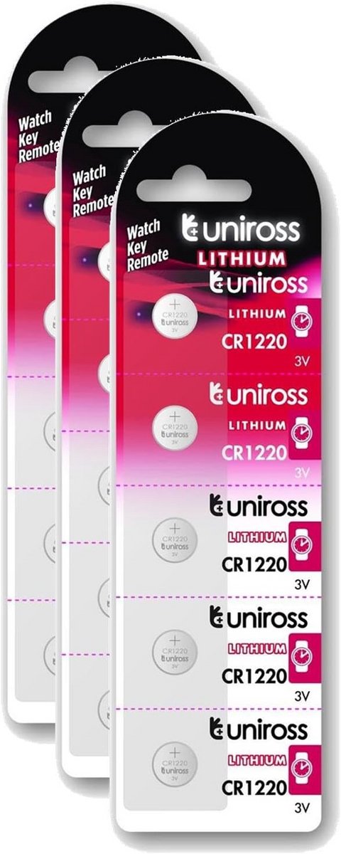 Lithium Knoopcel - Batterijen CR1220 - Apparaten Voeden - Stabiele Spanning - 3 Volt - Zilver