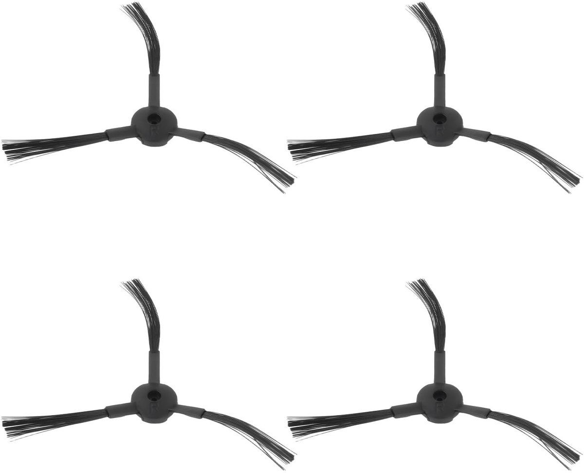 Dailygoods- Randborstel 4 stuks - Zijborstel - Compatibel met iLife A4s/V3s/A4/V5/V5s Pro - Duurzaam - Antiwikkelend ontwerp - Effectieve reiniging randen - Stofzuigerborstel