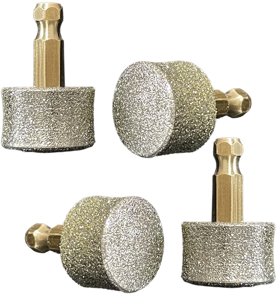 Dailygoods- Reservekoppen 4 Stuks - Professionele Nagelslijper - Diamantbits - Veilig en Stabiel - Voor Grote/Middelgrote/Kleine Honden - Duurzame Prestaties