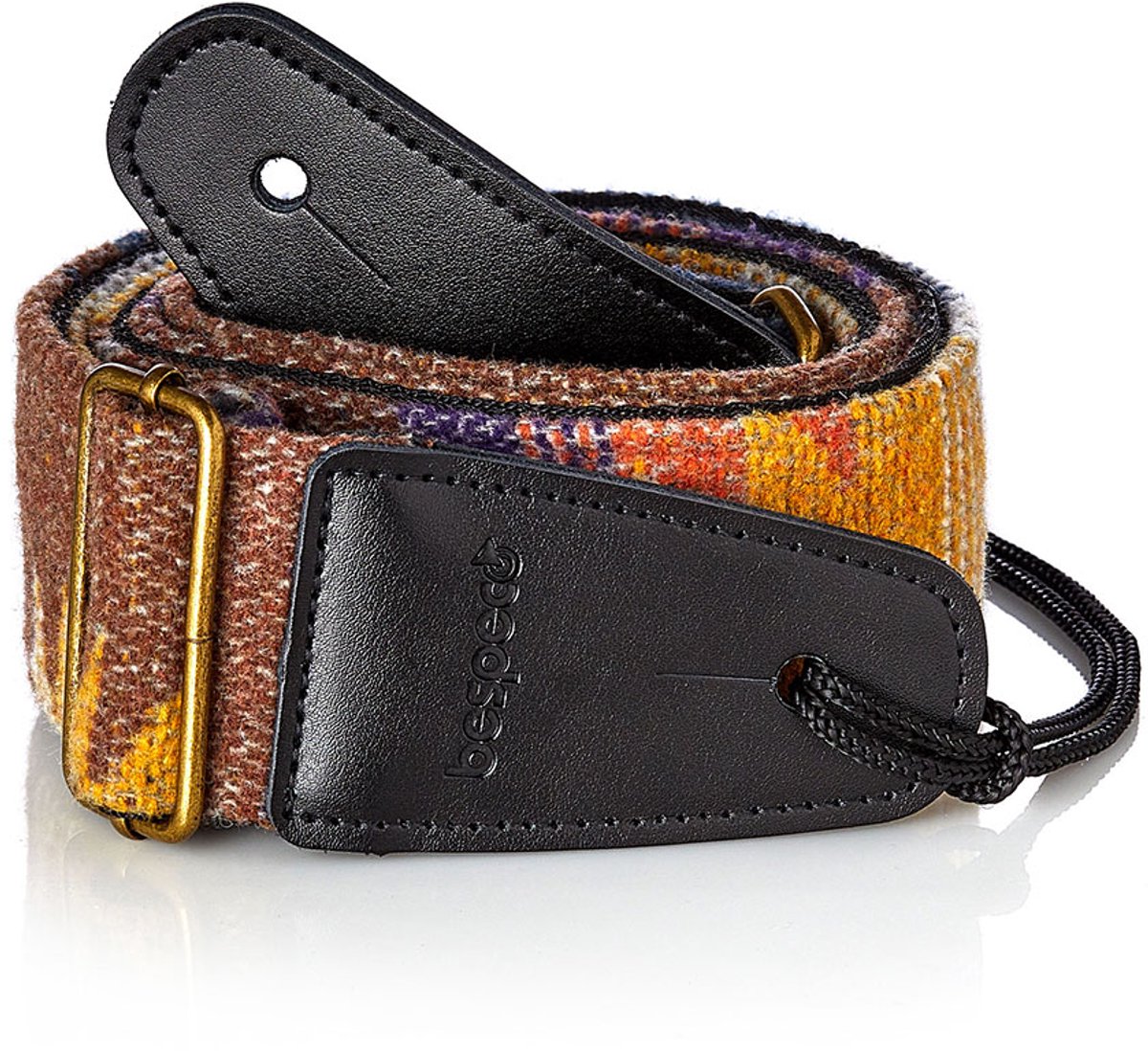 Bespeco TCVYE Polyester Wool Gitaarband Geel/Bruin/Blauw