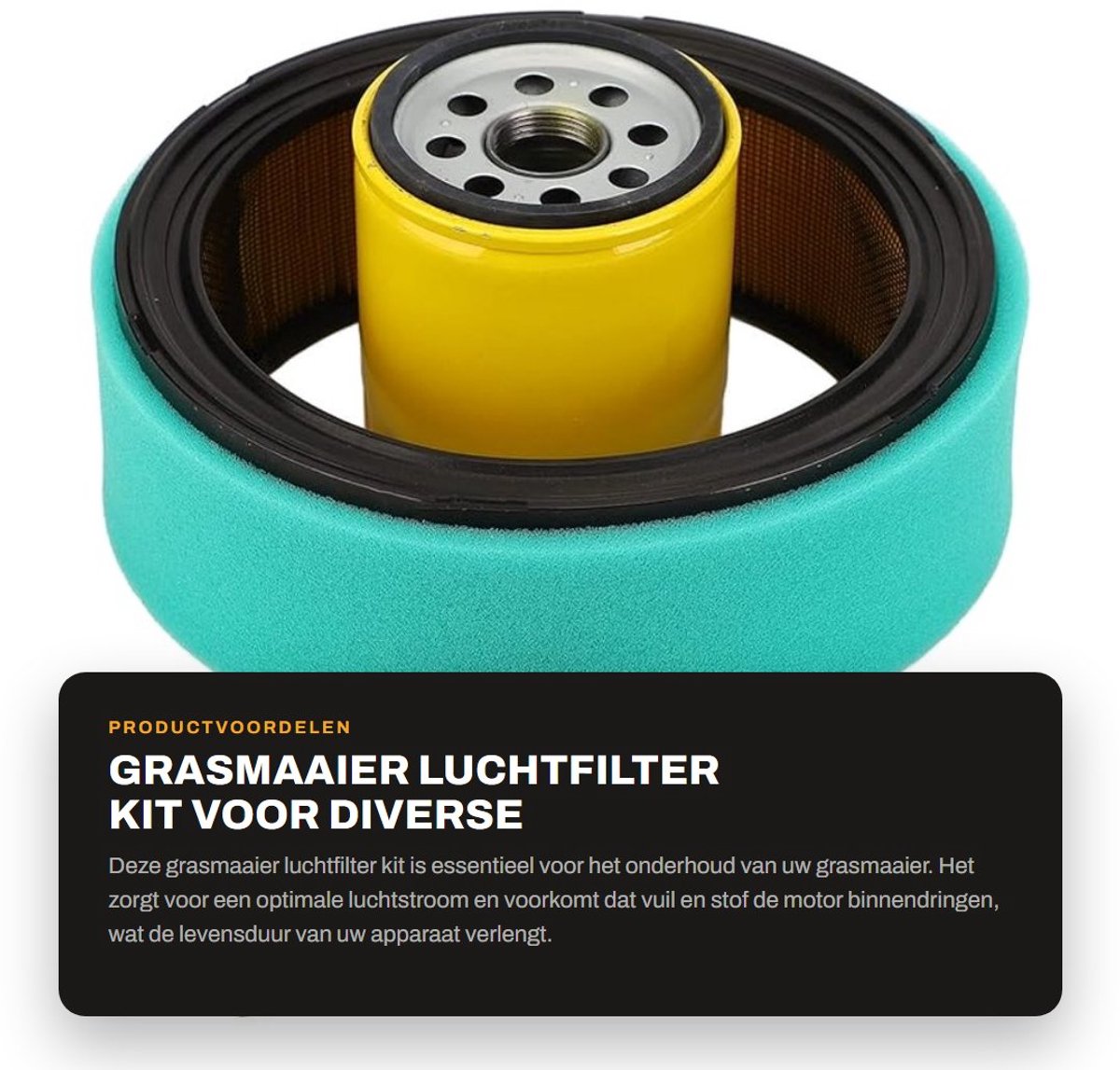 Dailygoods- Luchtfilter Revisieset - Geschikt voor KOHLER CV18S/CV23S/CV20S/CH22/CH23 - Inclusief Brandstoffilter/Bougie/Oliefilter - Stabiele Prestaties - Materiaal: IJzer/Rubber - Grasmaaieronderdelen