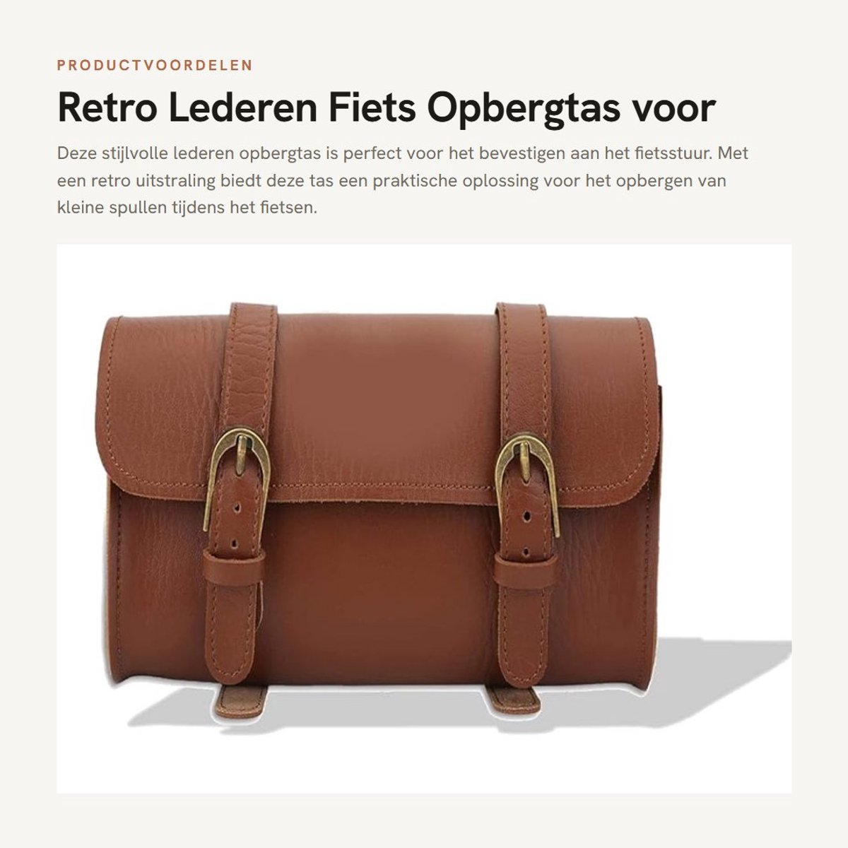 Dailygoods- Opbergtas Retrostijl - Fietstas voorframe - Waterdicht - Slijtvast - Eenvoudige installatie - Grote capaciteit