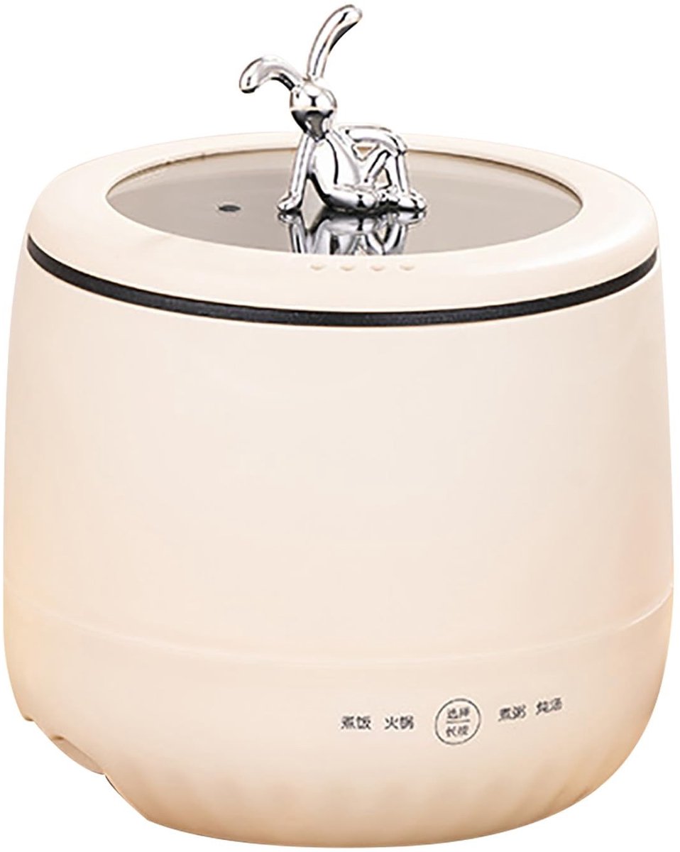 Allecto - Rijstkoker - Mini Rijstkoker 1.8L - Compact en Energiezuinig - Beige - Voor 2 Personen - Ideaal voor Koken en Stomen - Geschikt voor Thui...