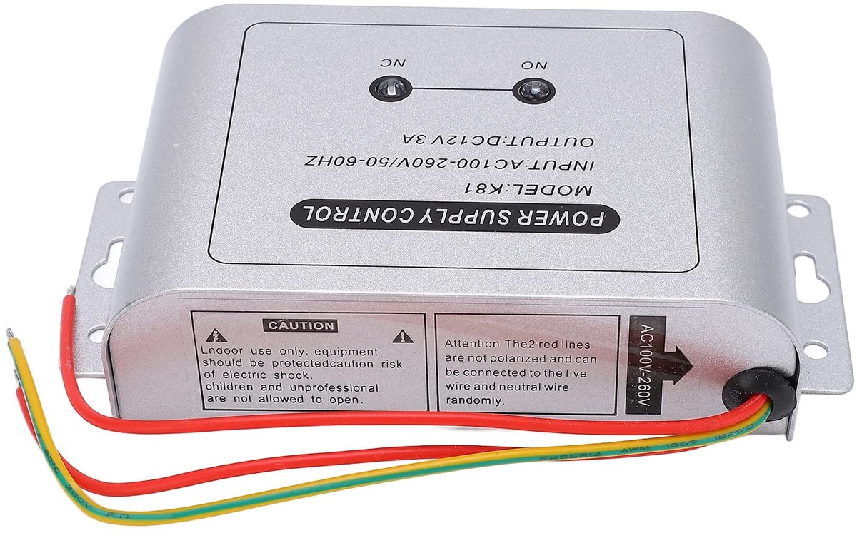 Allecto - 12v Stroomregelaar - Toegangscontrole - Betrouwbare voeding - Speciale voeding voor elektrische sloten - Geschikt voor toegangscontroleap...
