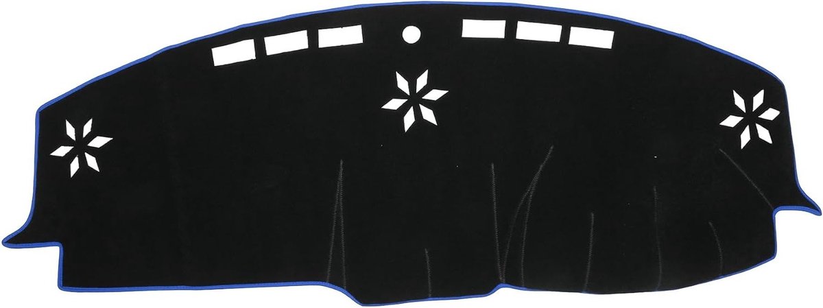 Antislip dashboardafdekking voor Chrysler 300C, zwart/blauw, bescherming, middenconsole, 1 stuk, perfect passend en duurzaam