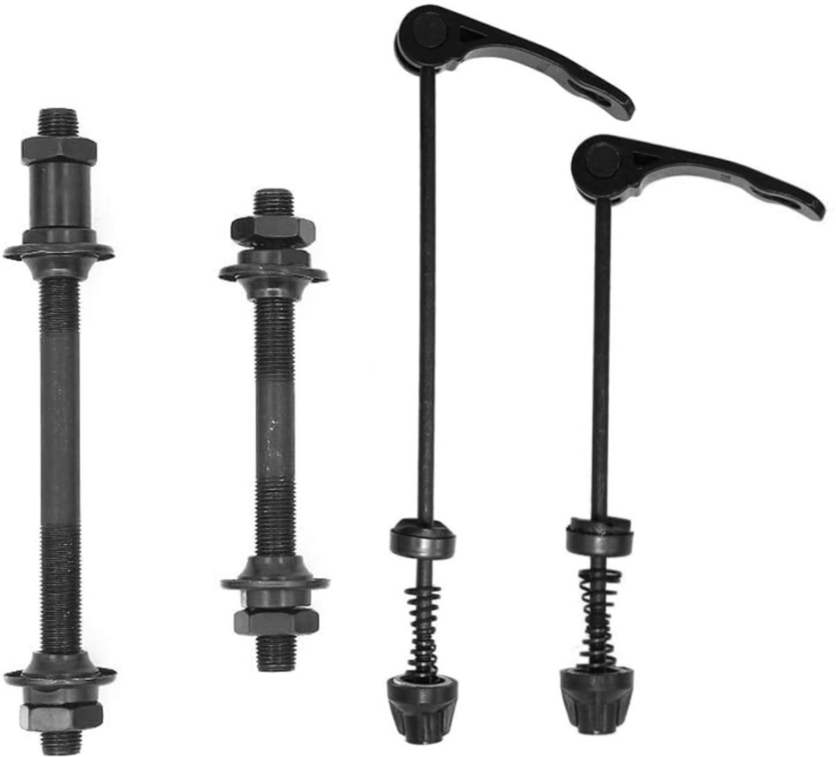 MTTProducts - Quick Release Couplings Set - Quick Release Fietshub - Voor Achterwiel en Trainer - Zwart - Hoogwaardige Koppelingen - Geschikt voor Moun...