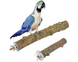 MTTProducts - Vogelzitstokken - Houten Perch - 10cm en 20cm - Geschikt voor Parkieten - Natuurlijk en Stevig