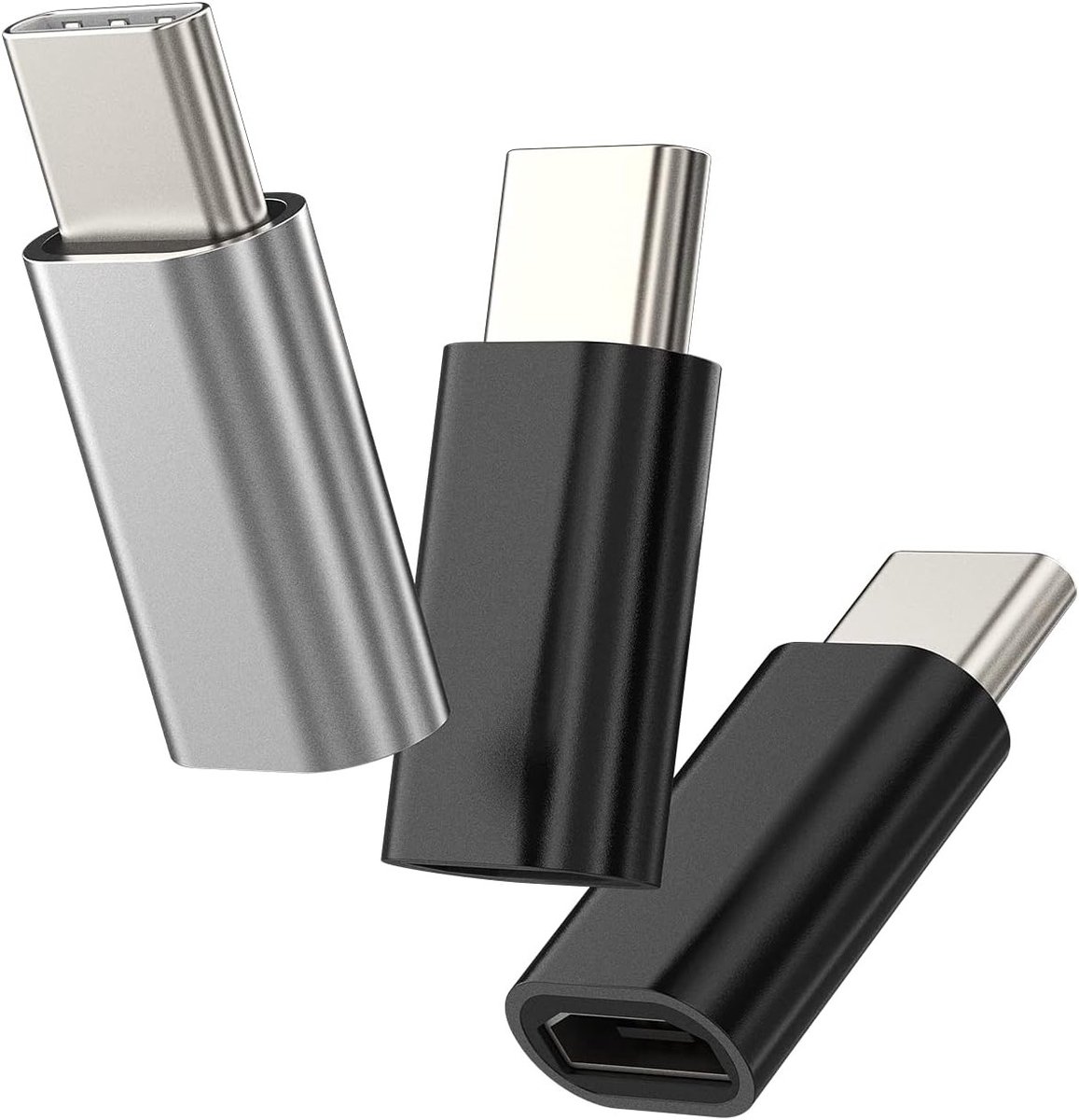 Micro USB C Adapter Set van 3 - Compatibel met iPhone 15 Pro Max, iPad Air 4/5 en MacBook Air - Type C Converter voor Snelle Oplading en Gegevensoverdracht